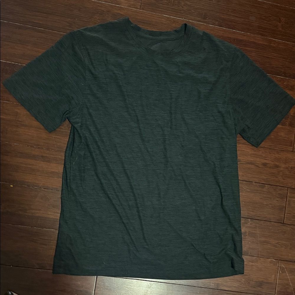 Men's Dark Charcoal T Shirt - Dri Fit Material Size Small - Plain Short Sleeve T